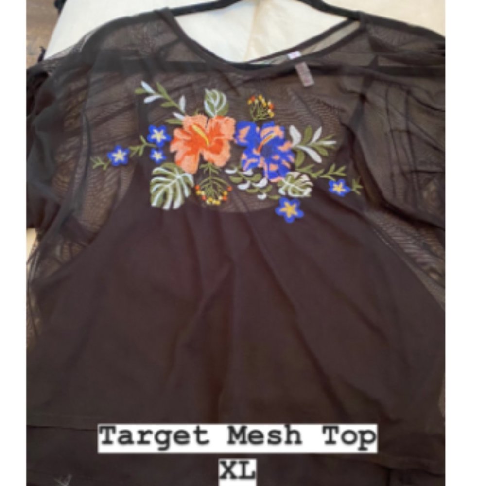 Black Mesh Top